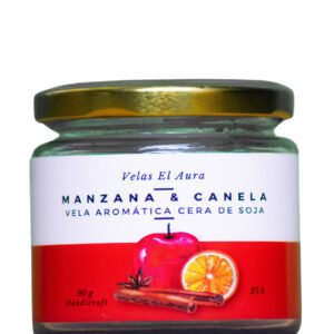 La vela aromática de manzana y canela